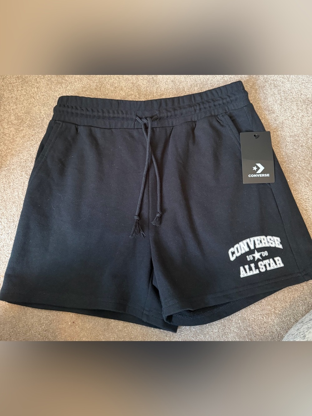 Converse Women’s  Black All Star Fleece Shorts